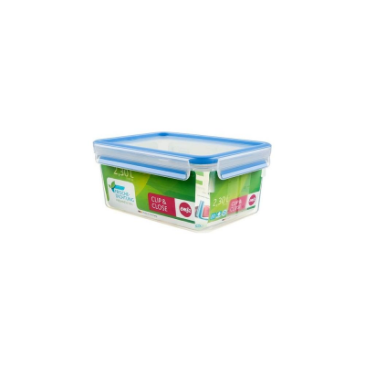 Contenitore alimenti 2,3L CLIP & CLOSE Ermetico Azzurro e Trasparente 508544 Emsa