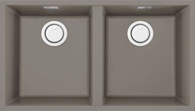 Lavello da Incasso 2 Vasche Integra 350 76x43,5 Dove Grey 93 Installazione Bordo Integrato Elleci LKQ35093BIN