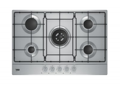 Beko HAW752C4SX Piano Cottura da Incasso 75 cm 5 Fuochi Gas High Efficiency Acciaio Inox Griglie Smaltate 