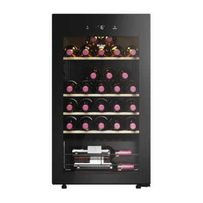 Cantinetta Vini 34 Bottiglie Classe G Altezza 85 cm Nera Luce LED Wine Bank 50 Series 3 HWS34GGH1 