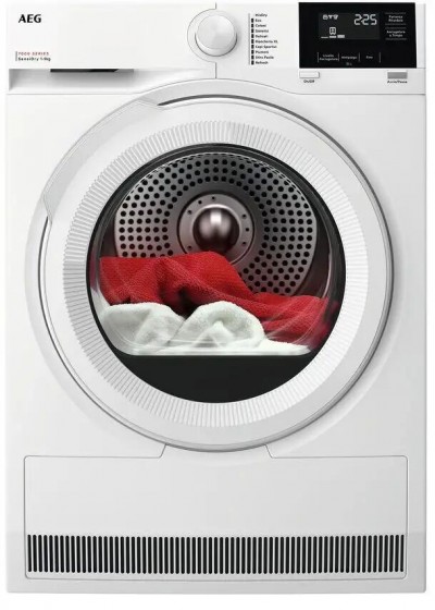 AEG TR7G93W Asciugatrice Libera Installazione a Pompa di Calore SERIE 7000 SENSIDRY 9 kg Classe A+++ Bianco 