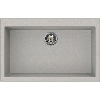 Lavello 79x50cm 1 Vasca Aluminium Metaltek Elleci QUADRA 130 LMQ13079 