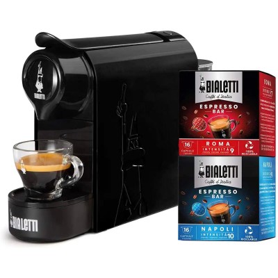 Bialetti Gioia con 32 capsule Macchina per espresso 0,5 L Automatica Nera