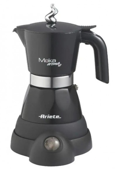 Ariete 1358 Caffettiera Moka Aroma Elettrica Nera 2/4 tazze 400 W