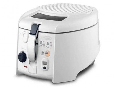 De'Longhi F28533.W1 RotoFry Friggitrice con Cestello Rotante Capacità olio 1,3L 1800 W Bianco