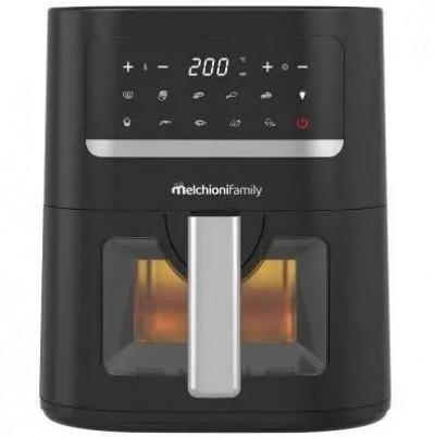 Melchioni L'Azdora New Friggitrice ad Aria Capacità 5,2 Litri Potenza 1600W con Timer colore Nero 