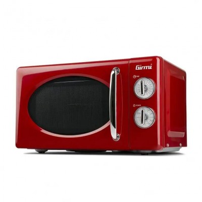 Girmi FM2102 Forno Microonde Combinato Vintage Design Rosso 20 Litri  700+800W - Cottura combinata - Funzione scongelamento