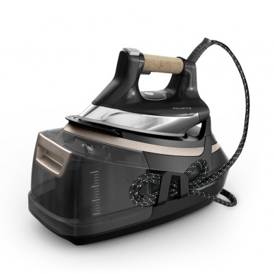 Rowenta DG9661 Eco Steam Pro Ferro stiro caldaia 2800 W 1,3 L Piastra Microsteam 400 HD 3De Laser Nero e Beige 