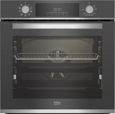 Forno da Incasso Multifunzione Elettrico 60 cm 9 funzioni Classe A Finitura Zara Grey e Acciaio inox Serie b300 Linea Look Beko BBIM13300ZGCSE