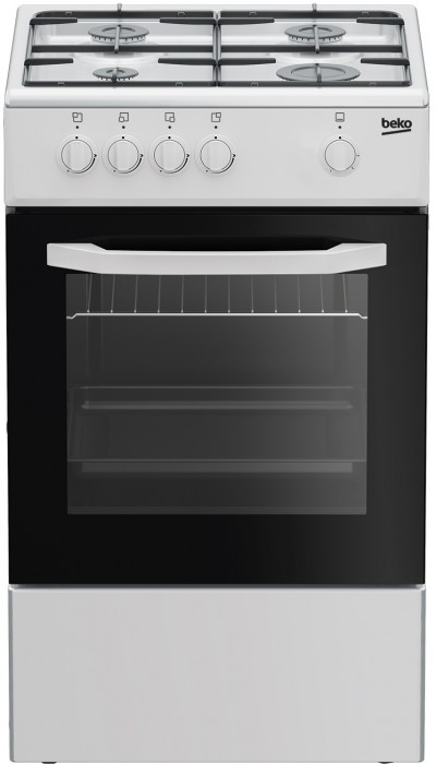 Beko CSG42001FW Cucina Libera Installazione 50 x 50 cm 4 Fuochi Gas con Forno a Gas Bianca Coperchio in metallo