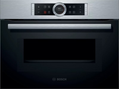 Forno da Incasso Multifunzione Compatto Combinato Microonde Inox Vetro Nero Serie 8 Bosch CMG633BS1