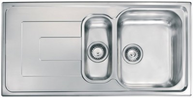 Lavello da Incasso 1 Vasca e vaschetta con gocciolatoio a Sinistra 100 x 50 cm Sopratop Acciaio Inox satinato CM COMO 010145.D1.01.2018 - 010145 DCSSP