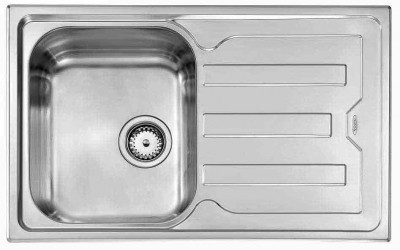 Lavello da Incasso 1 Vasca con gocciolatoio a Destra 82  x 51 cm Filotop Acciaio Inox satinato CM CRISTAL FILOTOP 010041.S1.01.2018 - 010041 SCSSP