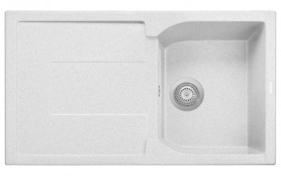 CX0861 Lavello 1 vasca + gocciolatoio Plados Serie Corax 86-10 code 90 ULTRAGRANIT BIANCO OPALE