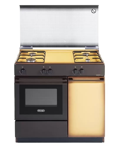 Linea Smart Cucina a Gas Libera Installazione Forno a Gas 4 Fuochi 86 cm Coppertone De Longhi SGK 854 N 