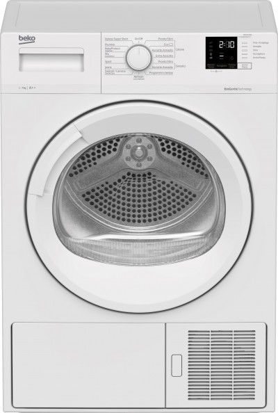 Asciugatrice Slim Libera Installazione con pompa di calore 7 Kg Profondità 51 cm OptiSense Classe A++ Beko DRXS722W