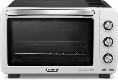 De'Longhi E024352 Sfornatutto Midi Forno Elettrico da 24 Litri con Spegnimento Automatico e Segnale Acustico di Fine Cottura Bianco 