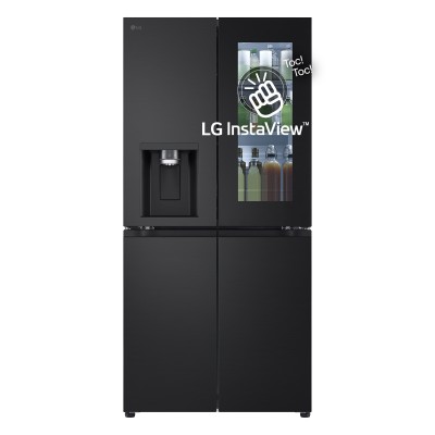 LG GMG860EPBE Frigorifero Side by Side 4 Porte InstaView No Frost Classe E Altezza 179 cm Finitura Nero Dispenser senza allaccio