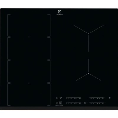 Piano Cottura da Incasso Induzione 60 cm PowerSlide 4 Zone FlexiBridge Vetroceramica Nero Hob2Hood Electrolux EIV65443