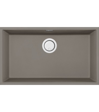 Lavello da Incasso 1 Vasca Integra 130 76x44 Dove Grey 93 Installazione Bordo Integrato Elleci LKQ13093BIN