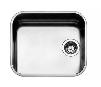 Lavello da Incasso 1 Vasca Monovasca Sottotop 47 x 42 cm piletta laterale Acciaio Inox Serie Ferrara Apell FE450UBC