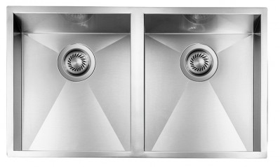 Lavello da Incasso 2 Vasche 77 x 45 cm Slim Acciaio Inox satinato FILOQUADRA CM 011909.X0.01.2018 - 011909XCSSP