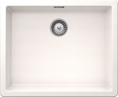 Lavello incasso 1 Vasca - Monovasca Sottotop 53 x 43 cm Cristadur Premium Bianco Puro GALAXY N100LU SCHOCK GALN100LU99
