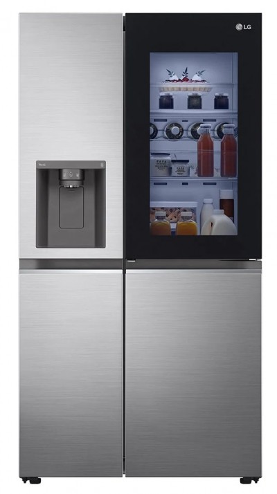 Frigorifero Side by Side InstaView Door in Door Classe E No frost Wi-Fi Dispenser con allaccio Inox LG GSXV80PZLE