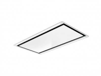 Cappa a Soffitto 100 x 57 cm  H 30 Vetro Bianco e Cornice Bianca Elica HILIGHT GLASS H30 WH/A/100 - PRF0146246A