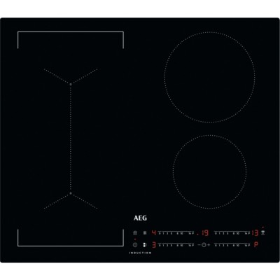 Piano Cottura da Incasso a Induzione 60 cm vetroceramica Nera 4 Zone Bridge FlexiPower Management Serie 6000 AEG IKK64443IB 