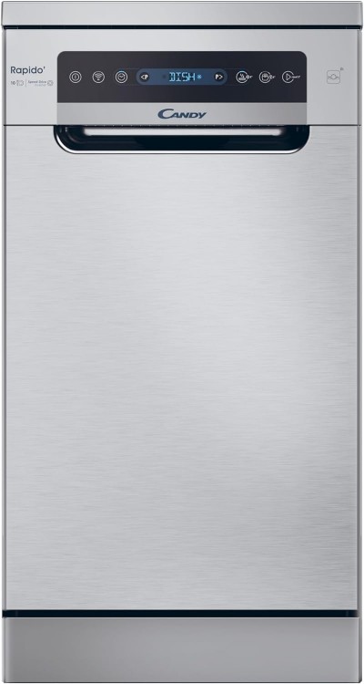 Lavastoviglie Libera installazione Slim 45 cm 10 coperti Classe C  Inox Rapidò Candy CF0C7SB0FX 