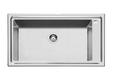 Lavello 1 Vasca 873  x 513 mm Semifilo Acciaio Inox Finitura Spazzolato KE Foster 2287 050 - 2287050