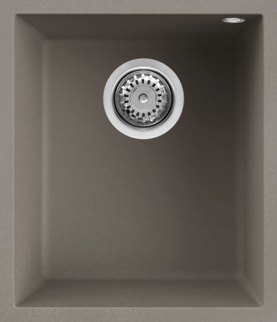 Lavello da Incasso 1 Vasca Sottotop 38 x 44 cm finitura Keratek Dove Grey 93 Quadra 100 SOTTOTOP Elleci LKQ10093BSO