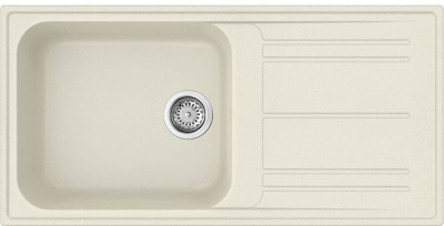 Lavello 1 Vasca con Gocciolatoio Reversibile Panna Smeg LZ150P