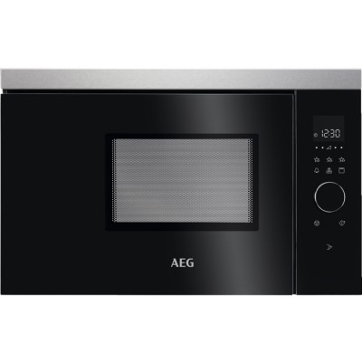 Forno Microonde con Grill 60 cm Altezza 37 cm Estetica Inox Antimpronta con Porta Nera  AEG MBB1756DEM