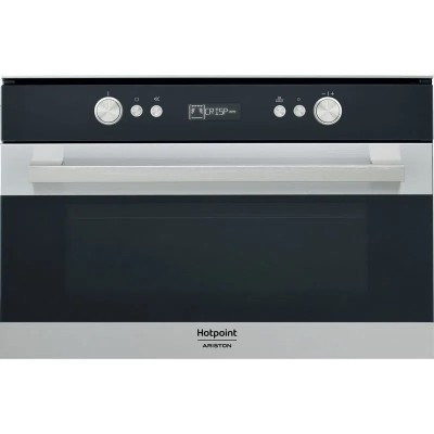 Forno Microonde con Grill da incasso 31 Litri Altezza 38 cm Vetro Nero e Inox Ariston Hotpoint Class 7 - MD 764 IX HA