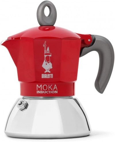 Bialetti Moka Induktion 2 Tazze Design Elegante Rosso 