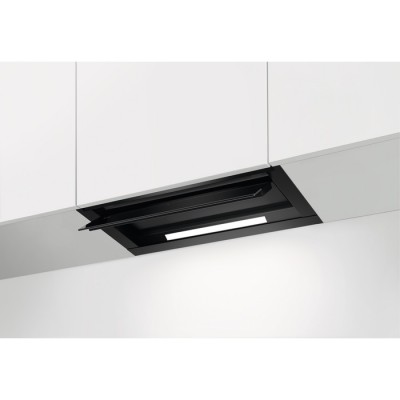 Cappa da Incasso Integrata integrata anticondensa con veletta 60 cm Estetica Nera Serie 6000 AEG NDE 566 DB