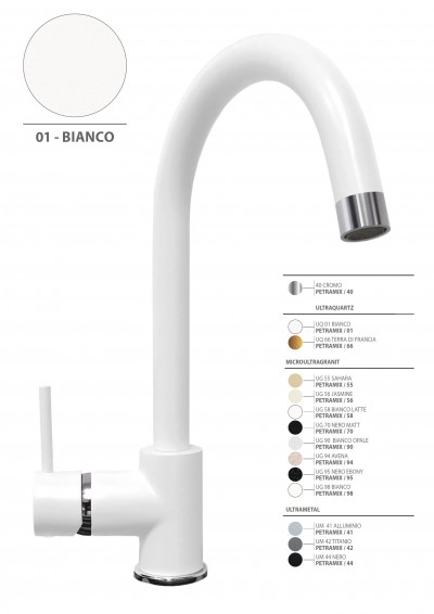 PETRAMIX Miscelatore Cucina Plados PETRAMIX code 01 BIANCO PETRAMIX-01