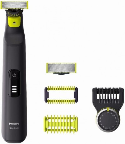 Regolabarba Bagnato e Secco Nero Philips OneBlade Pro QP6541/15 