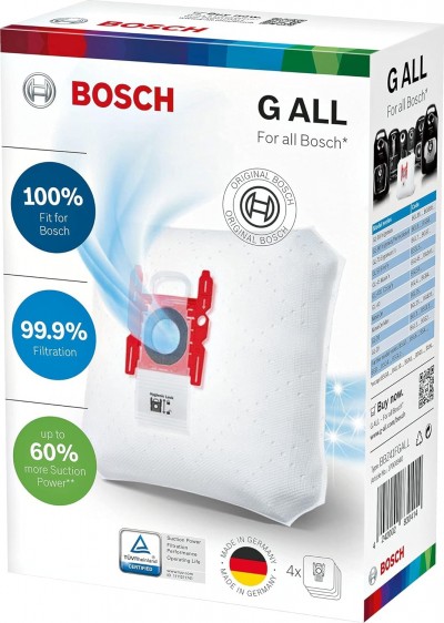 Set 4 Sacchetti Aspirapolvere Bosch Siemens Originale BBZ41FGALL 17003048 00468383