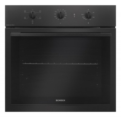 Forno da Incasso Multifunzione Elettrico 60 cm 5 Funzioni finitura Nero opaco Cruscotto e cornice porta smaltata PRIMUS SCHOCK SFP52BK