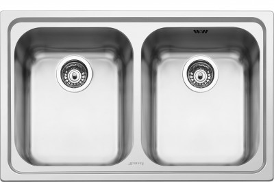 Lavello da Incasso 2 Vasche Inox Smeg SP792-2 