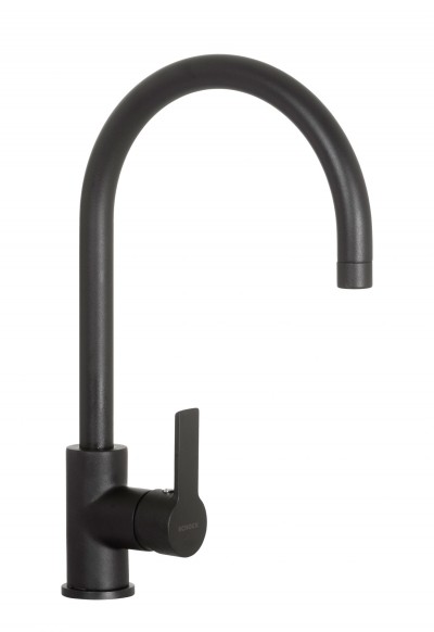 Miscelatore monocomando canna alta curvata raggio maggiorato finitura nero assoluto NEW AQUAALTO SCHOCK SXALTON13