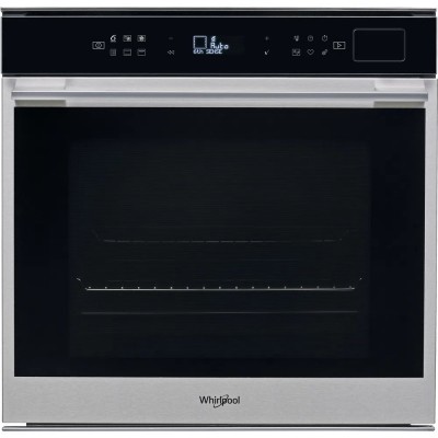 Forno da Incasso Multifunzione Elettrico Pirolitico Vapore 60 cm Vetro nero Inox Antimpronta Classe A+ Whirlpool Linea W7 Collection W7 OS4 4S1 P