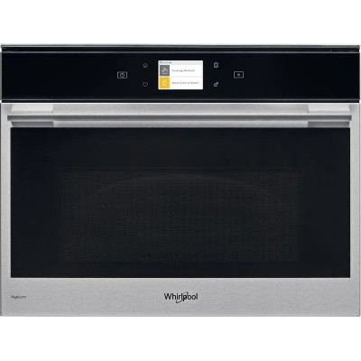 Forno Microonde Combinato da incasso 40 Litri Altezza 45 cm Vetro Nero e profilato Inox Whirlpool Linea W9 Collection W9 MW261 IXL