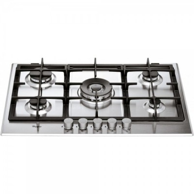 Piano Cottura da Incasso a Gas 75 cm 5 Fuochi Inox Griglie in Ghisa Whirlpool GMA 7522/IX